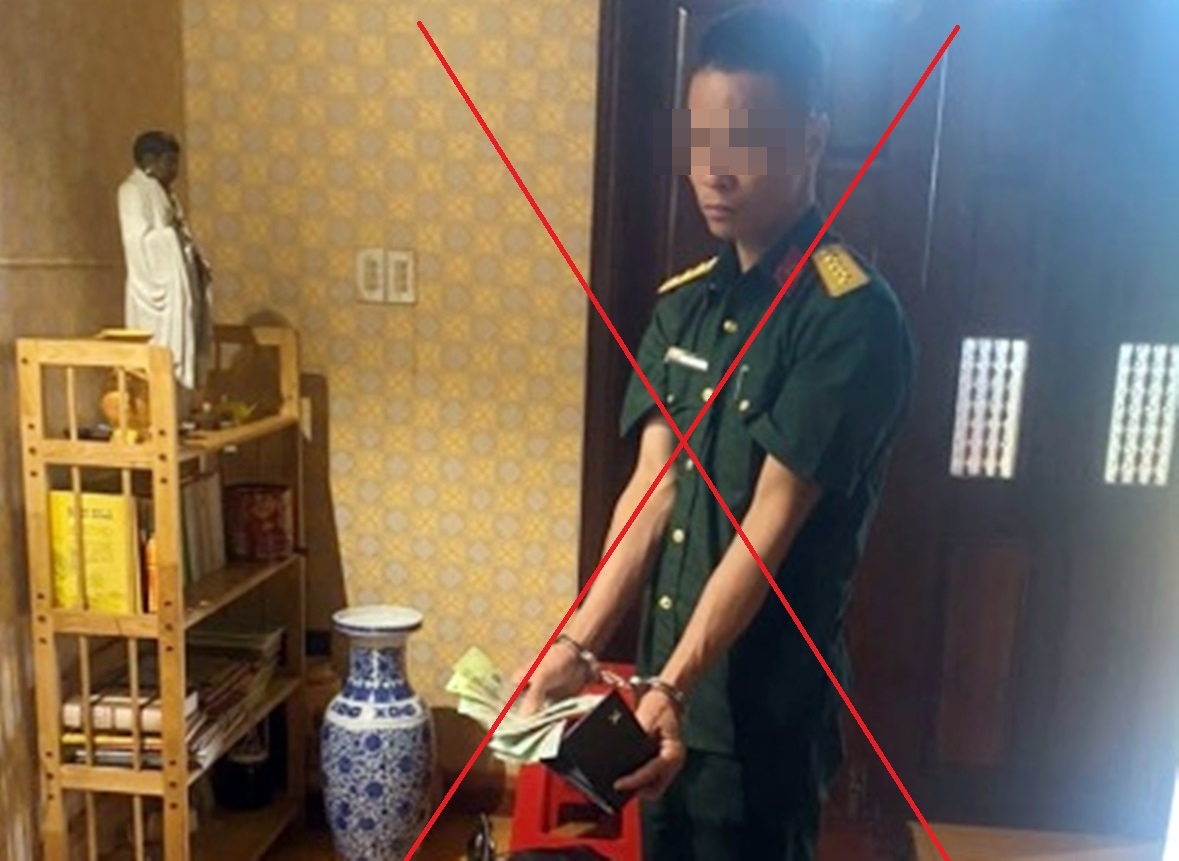 Bắt đối tượng giả làm bộ đội vào chùa trộm tiền