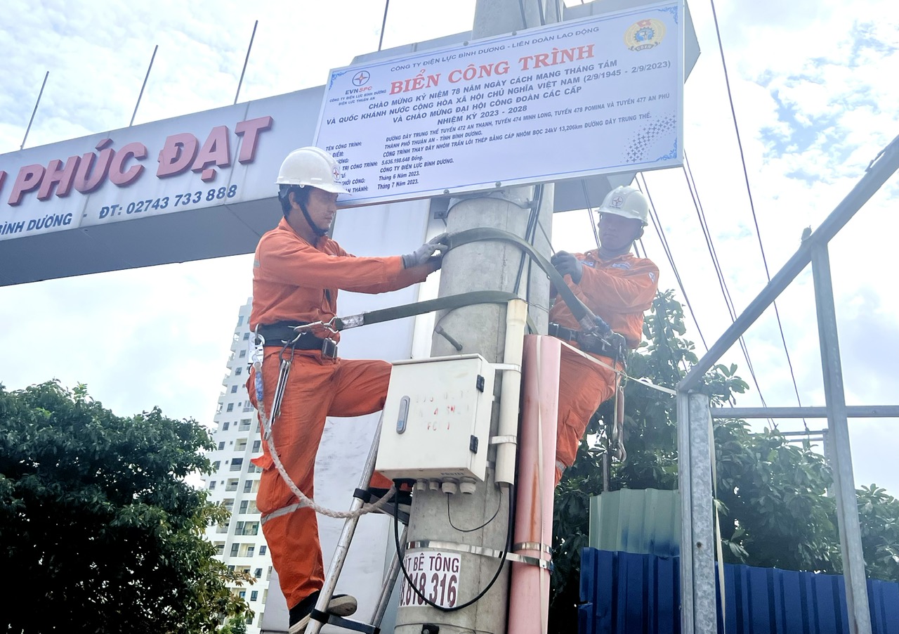 Gắn biển công trình hơn 5,6 tỉ đồng chào mừng Đại hội Công đoàn Bình Dương