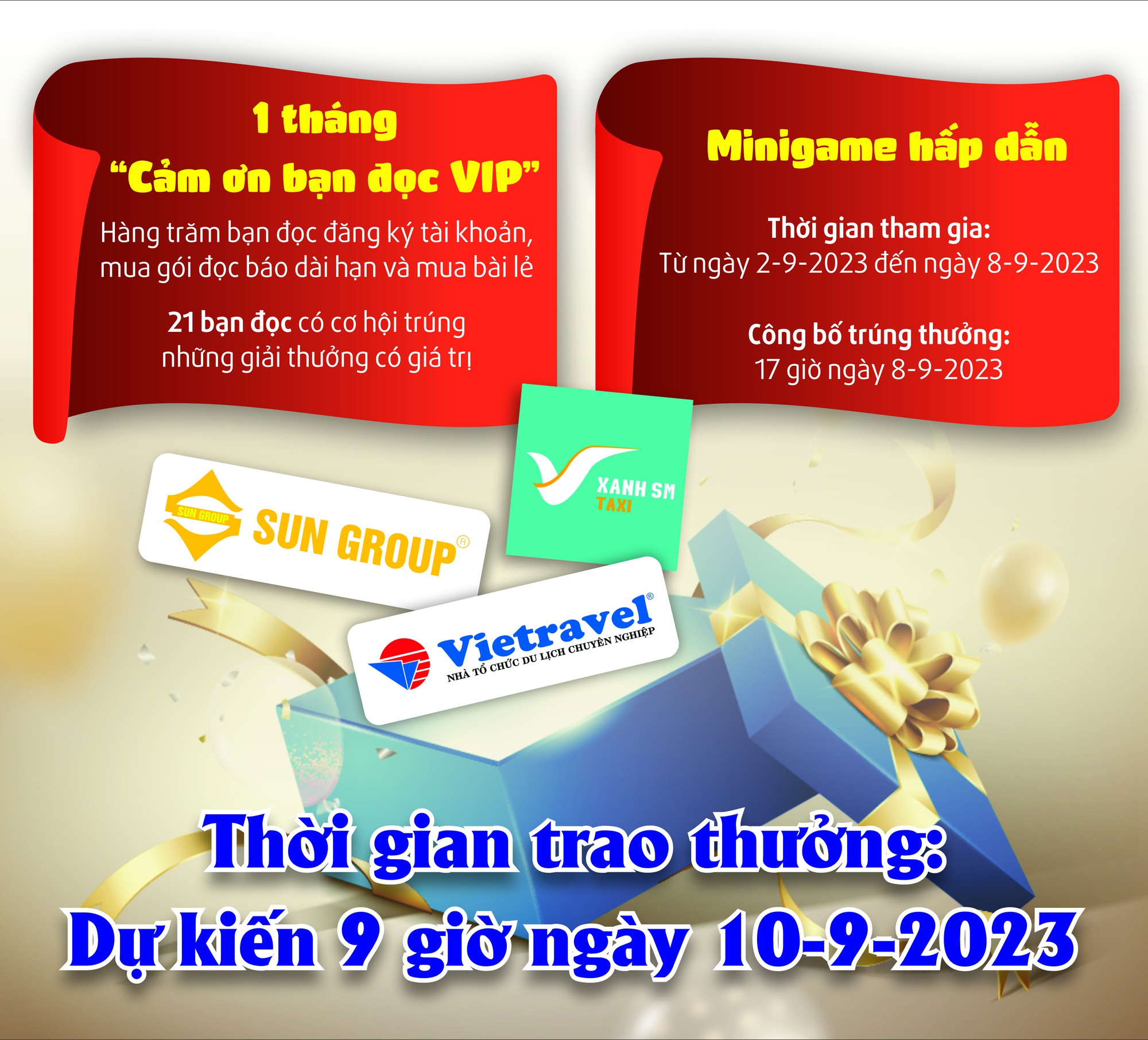 Nhiều quà tặng hấp dẫn "Cảm ơn bạn đọc"