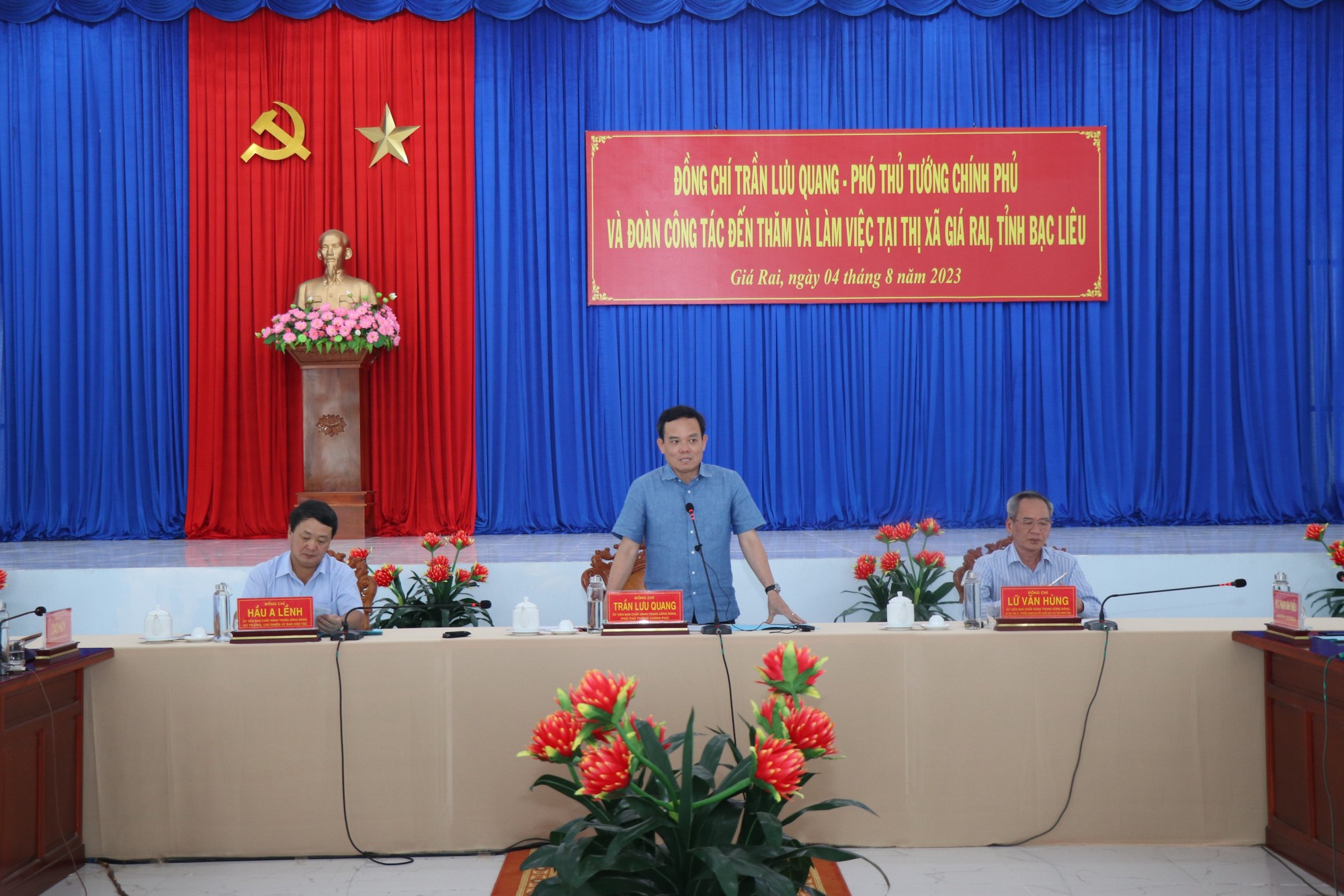 Ph&oacute; Thủ tướng Trần Lưu Quang l&agrave;m việc tại Bạc Li&ecirc;u - Ảnh 1.