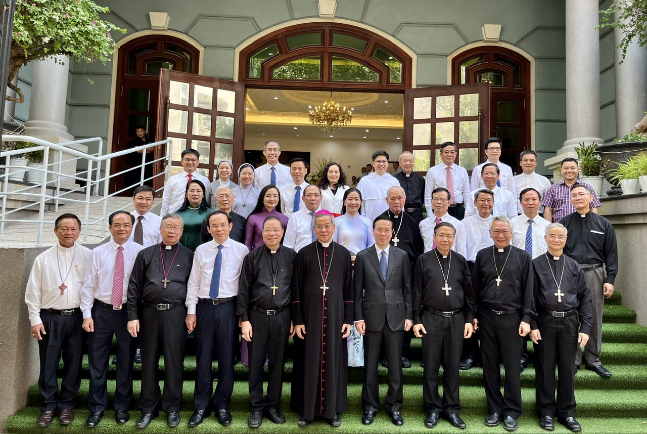 Chủ tịch nước V&otilde; Văn Thưởng thăm Hội đồng Gi&aacute;m mục Việt Nam - Ảnh 2.