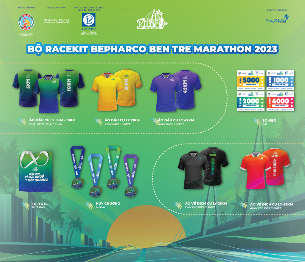 Khởi động Giải chạy bộ Bepharco Bến Tre Marathon 2023