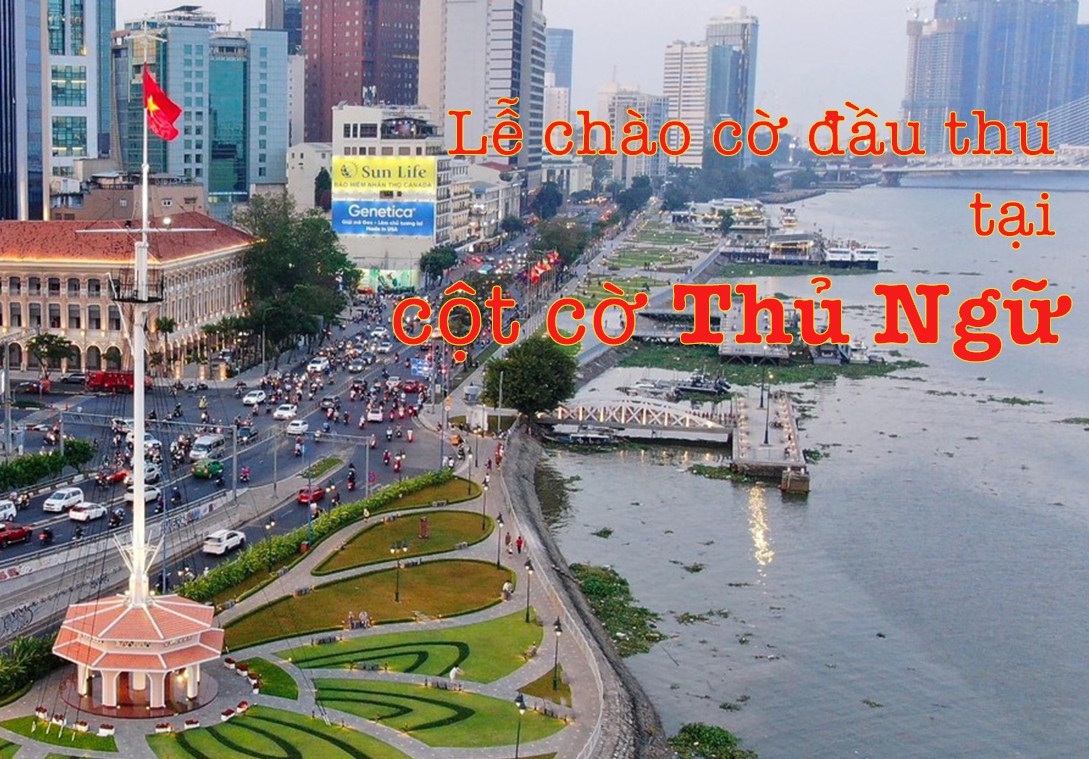 Lễ chào cờ đầu thu tại cột cờ Thủ Ngữ