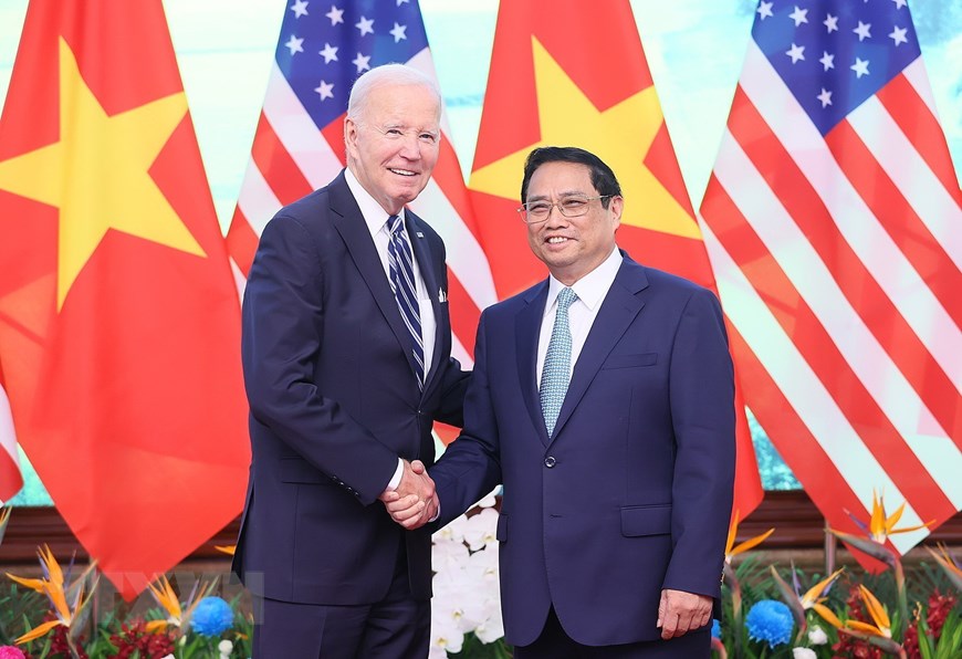 Thủ tướng Phạm Minh Ch&iacute;nh hội kiến Tổng thống Mỹ Joe Biden - Ảnh 2.