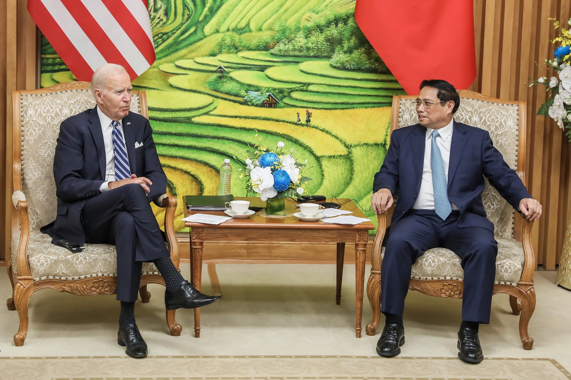 Thủ tướng Phạm Minh Ch&iacute;nh hội kiến Tổng thống Mỹ Joe Biden - Ảnh 3.
