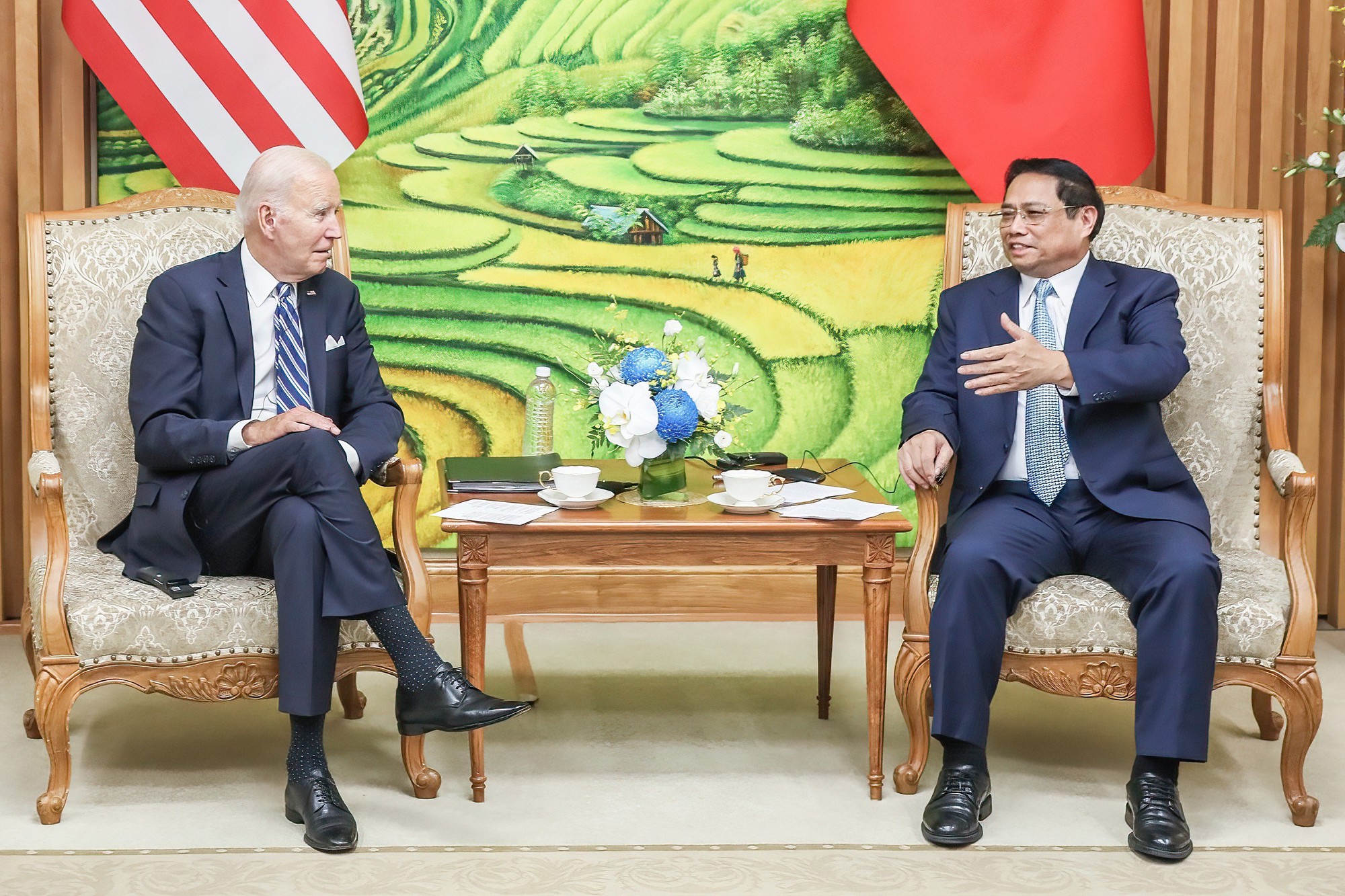 Thủ tướng Phạm Minh Ch&iacute;nh hội kiến Tổng thống Mỹ Joe Biden - Ảnh 5.