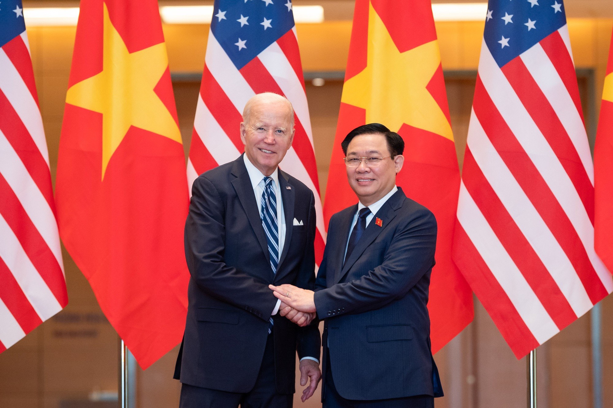 Chủ tịch Quốc hội Vương Đình Huệ hội kiến Tổng thống Joe Biden
