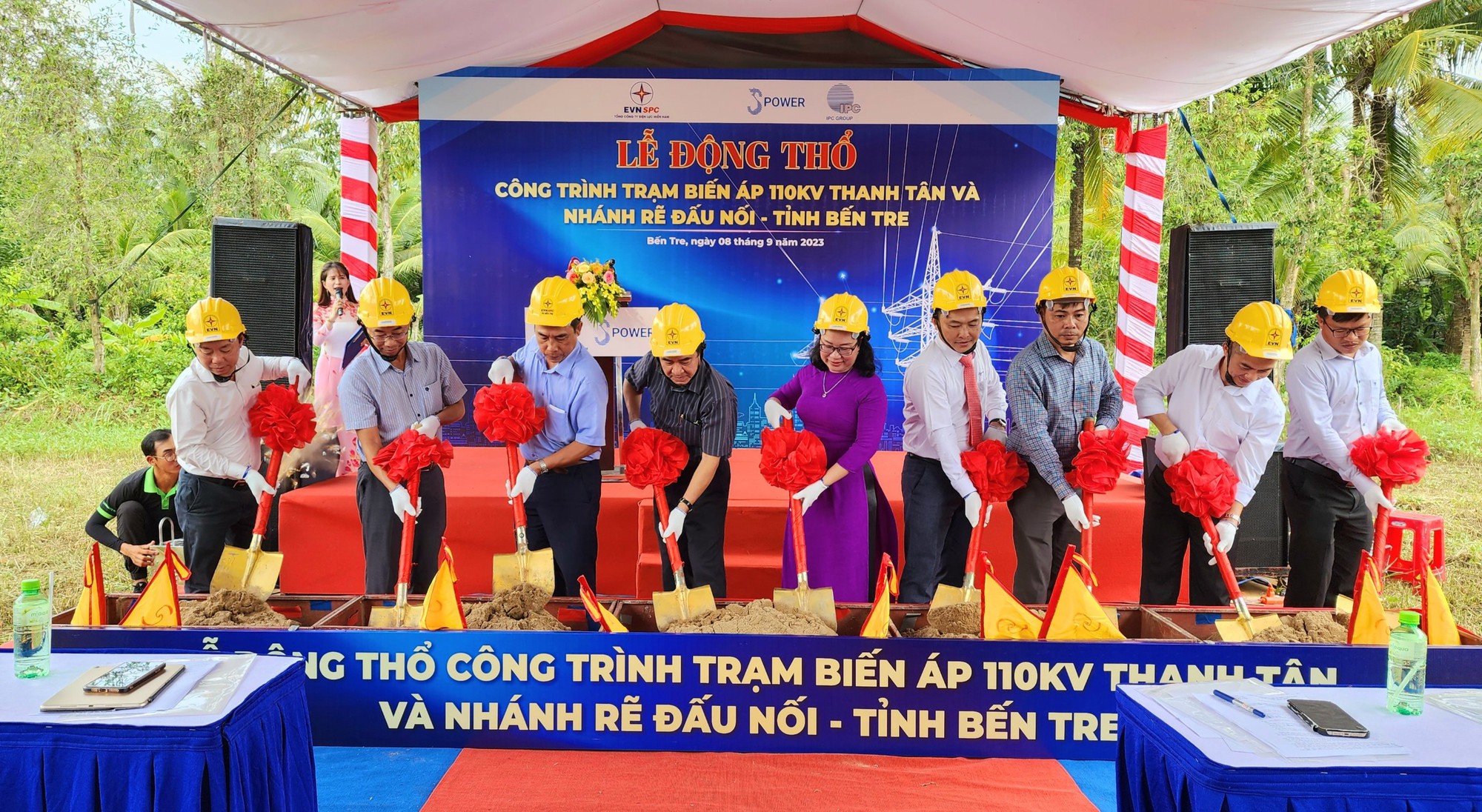 EVNSPC động thổ công trình trạm biến áp 110kV Thanh Tân