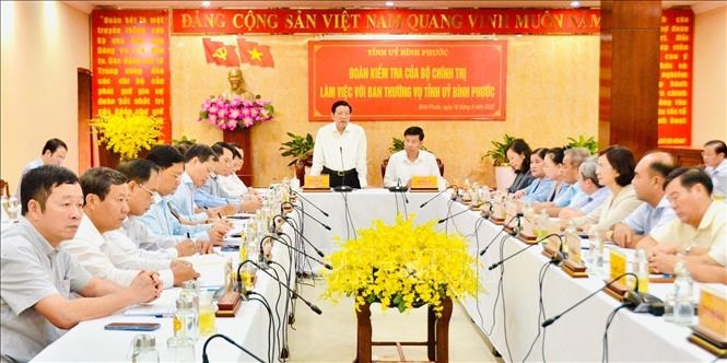 Trưởng ban Nội chính Trung ương chủ trì công bố quyết định kiểm tra công tác cán bộ tại Tỉnh ủy Bình Phước