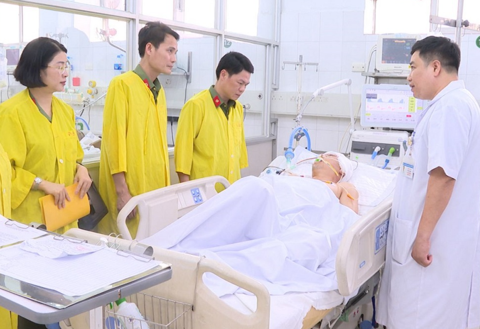 Tình hình sức khỏe trung úy công an bị bắn khi làm nhiệm vụ