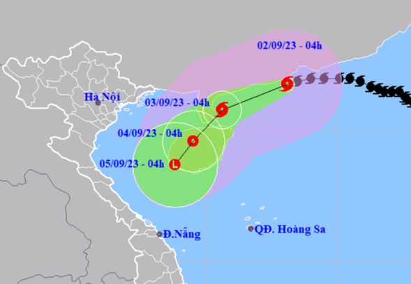 Thời tiết ng&agrave;y 2-9: b&atilde;o số 3 giật cấp 15, Nam Bộ c&oacute; mưa to, H&agrave; Nội nắng n&oacute;ng - Ảnh 1.
