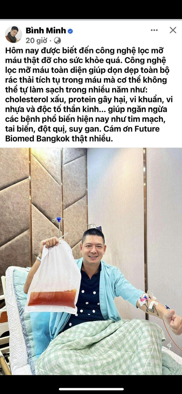B&igrave;nh Minh n&oacute;i g&igrave; trước th&ocirc;ng tin lọc mỡ m&aacute;u tốt cho sức khỏe? - Ảnh 1.