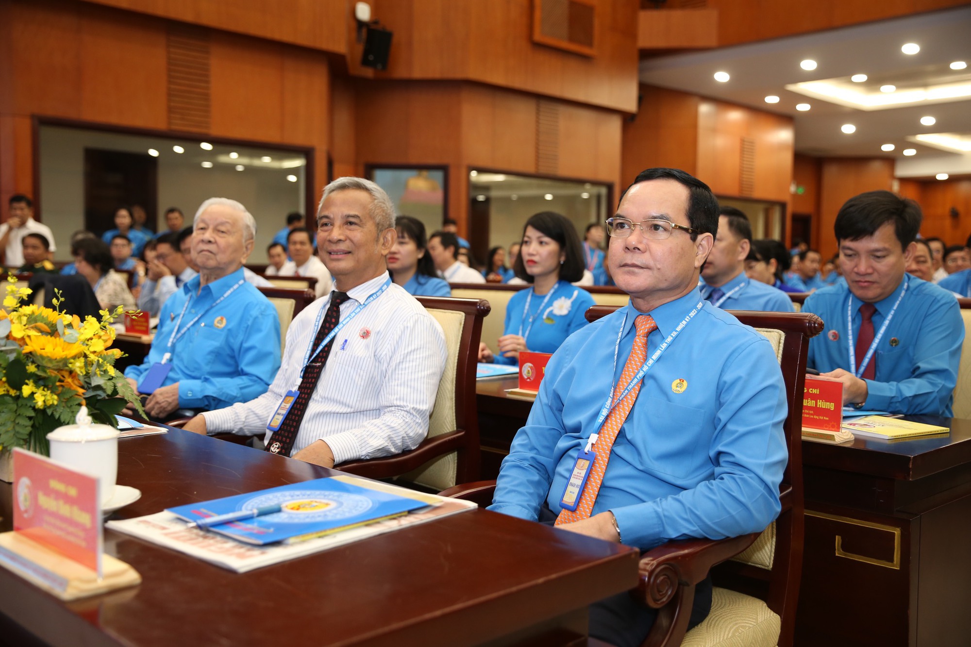L&atilde;nh đạo Th&agrave;nh ủy TP HCM v&agrave; Tổng LĐLĐ Việt Nam đến dự phi&ecirc;n bế mạc Đại hội XII C&ocirc;ng đo&agrave;n TP HCM - Ảnh 10.