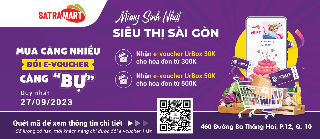 Nhiều khuyến mại hấp dẫn mừng sinh nhật Satramart Si&ecirc;u thị S&agrave;i G&ograve;n - Ảnh 1.