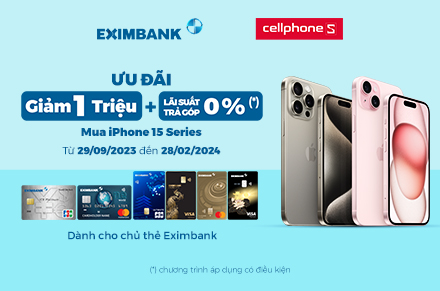 Thẻ tín dụng Eximbank ưu đãi sở hữu iPhone 15 series