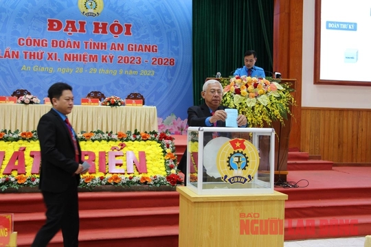 Ông Lâm Thành Sĩ được bầu giữ chức Chủ tịch LĐLĐ tỉnh An Giang - Ảnh 6.