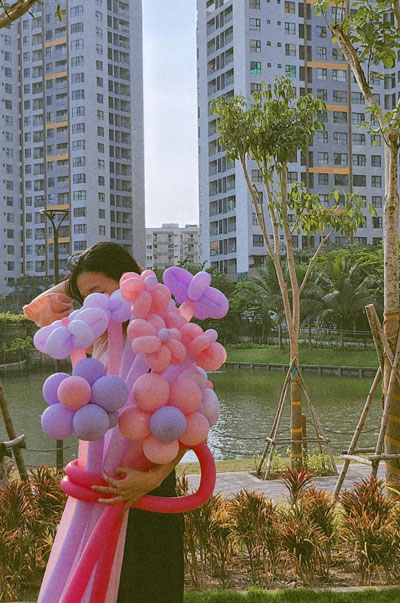 Sáng tạo với hoa bong bóng