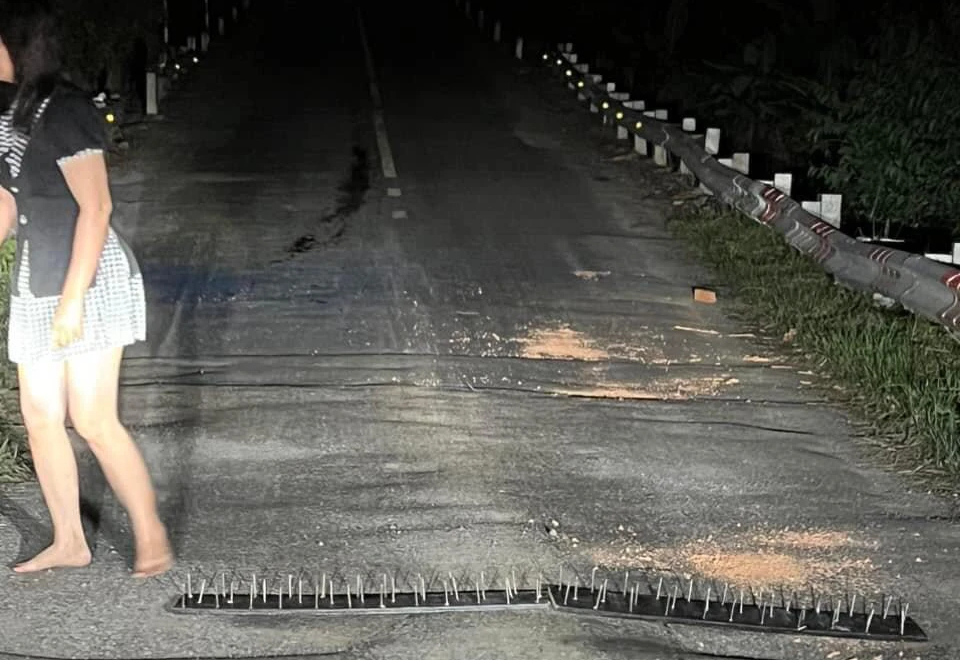 Long An: Khẩn trương xác minh thông tin cướp đặt bàn chông đinh bẫy xe trên đường
