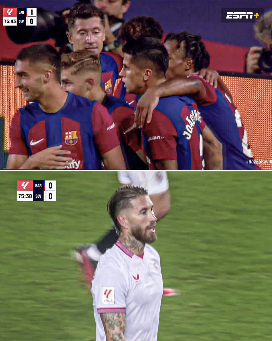 Sergio Ramos phản lưới nhà, Sevilla thất bại trước Barcelona