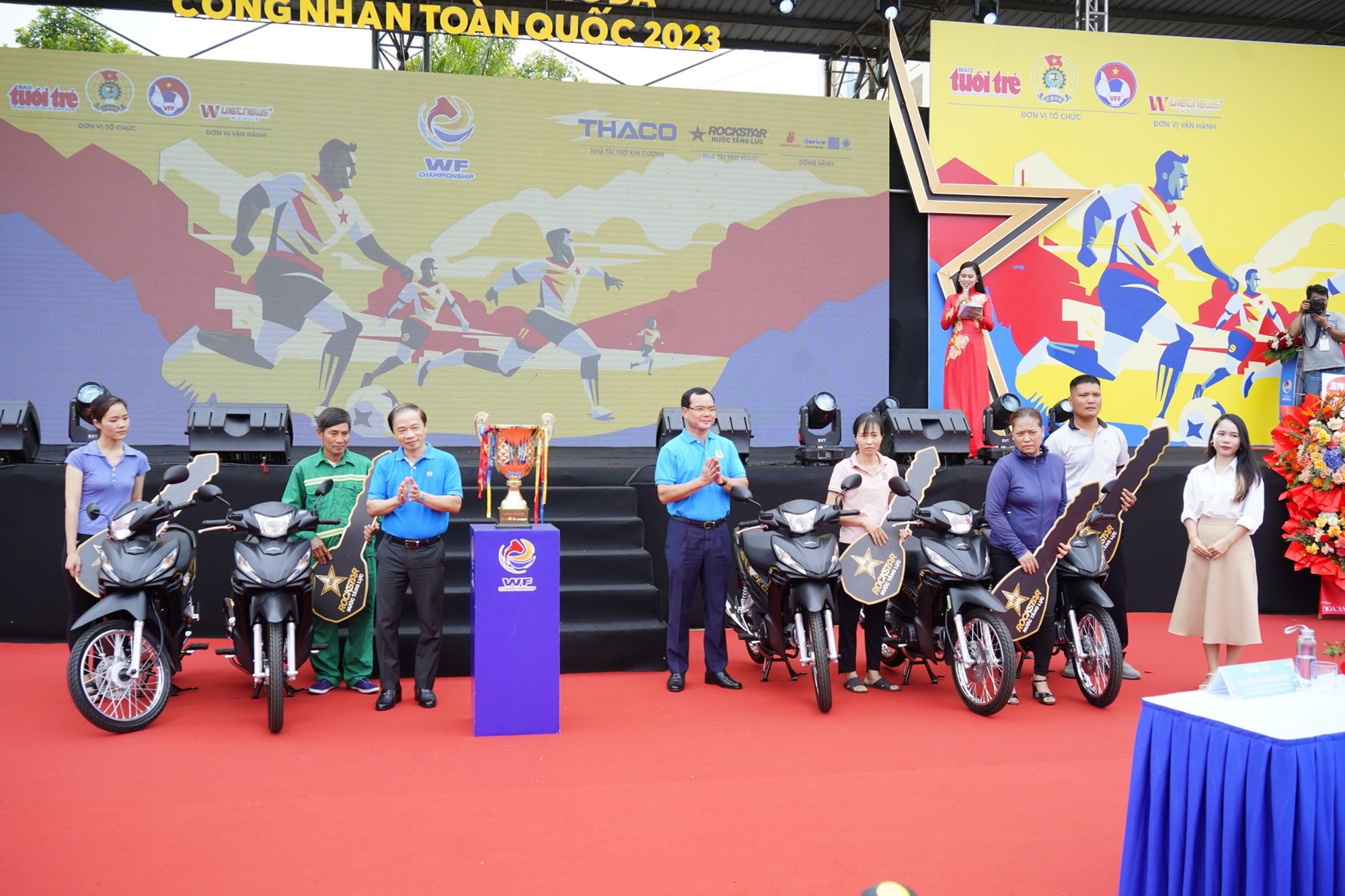 Khai mạc Giải v&ocirc; địch b&oacute;ng đ&aacute; c&ocirc;ng nh&acirc;n to&agrave;n quốc 2023 - Ảnh 5.