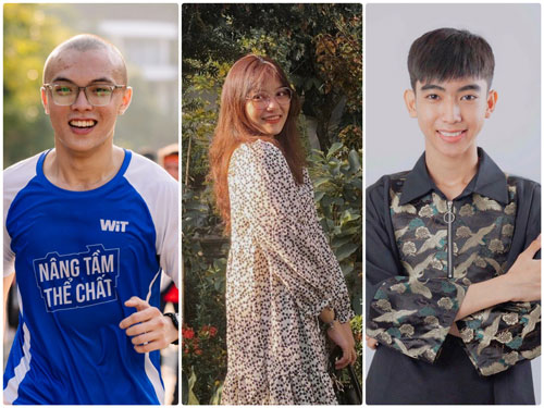Phan Trung Ki&ecirc;n, Nguyễn Thị Thu Quy&ecirc;n v&agrave; Nguyễn Văn H&agrave;o (từ tr&aacute;i qua) chọn ăn chay trường để vừa giữ được sức khỏe  vừa hướng đến lối sống c&acirc;n bằng, l&agrave;nh mạnh, g&oacute;p m&agrave;u xanh cho tương lai