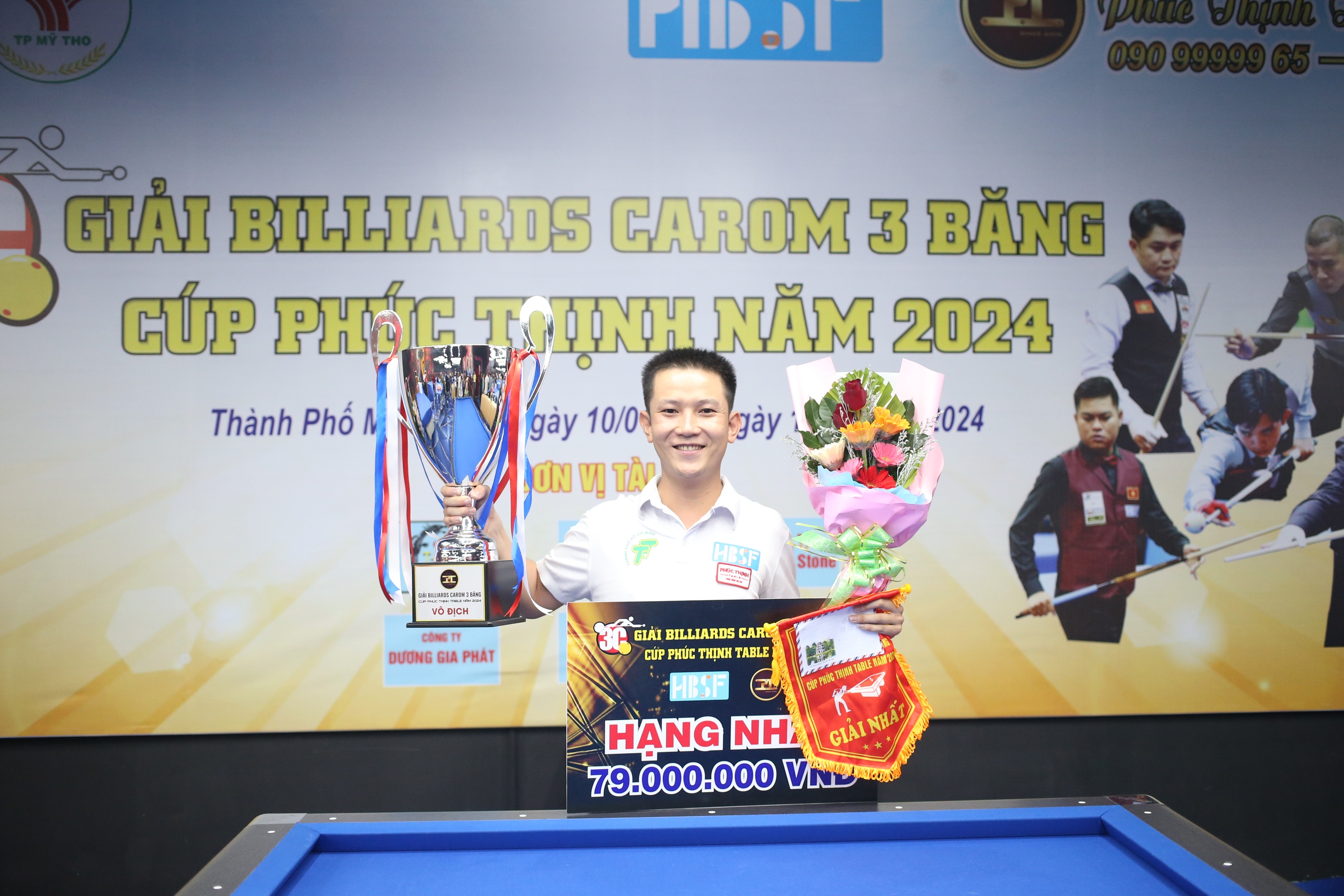 Trần Văn Ng&acirc;n v&ocirc; địch Giải Billiards carom 3 băng - C&uacute;p Ph&uacute;c Thịnh 2024- Ảnh 4.