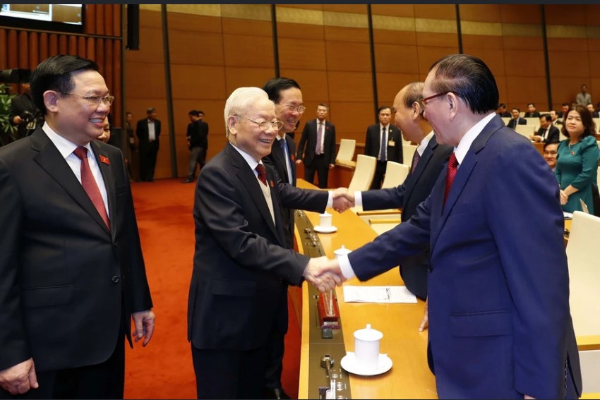 Cận cảnh Tổng B&iacute; thư Nguyễn Ph&uacute; Trọng dự kỳ họp bất thường của Quốc hội- Ảnh 9.
