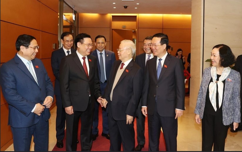 Cận cảnh Tổng B&iacute; thư Nguyễn Ph&uacute; Trọng dự kỳ họp bất thường của Quốc hội- Ảnh 6.