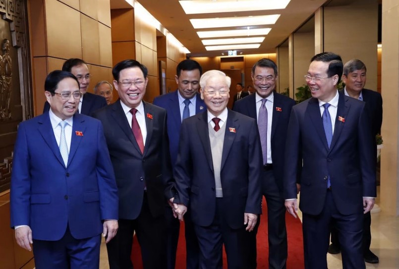 Cận cảnh Tổng B&iacute; thư Nguyễn Ph&uacute; Trọng dự kỳ họp bất thường của Quốc hội- Ảnh 7.