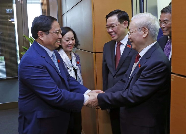 Cận cảnh Tổng B&iacute; thư Nguyễn Ph&uacute; Trọng dự kỳ họp bất thường của Quốc hội- Ảnh 2.