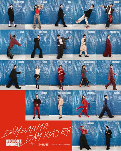 Album “WeChoice Awards - 2023” với chủ đề “Dám đam mê, dám rực rỡ”. (Ảnh do nhà sản xuất cung cấp)