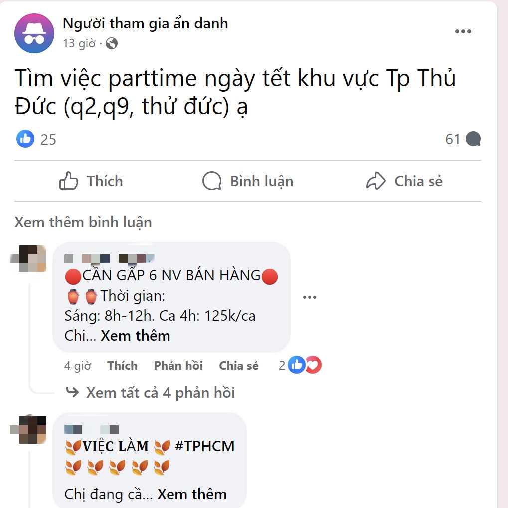Sinh vi&ecirc;n l&agrave;m th&ecirc;m dịp Tết cần cẩn trọng với "việc nhẹ, lương cao"- Ảnh 2.