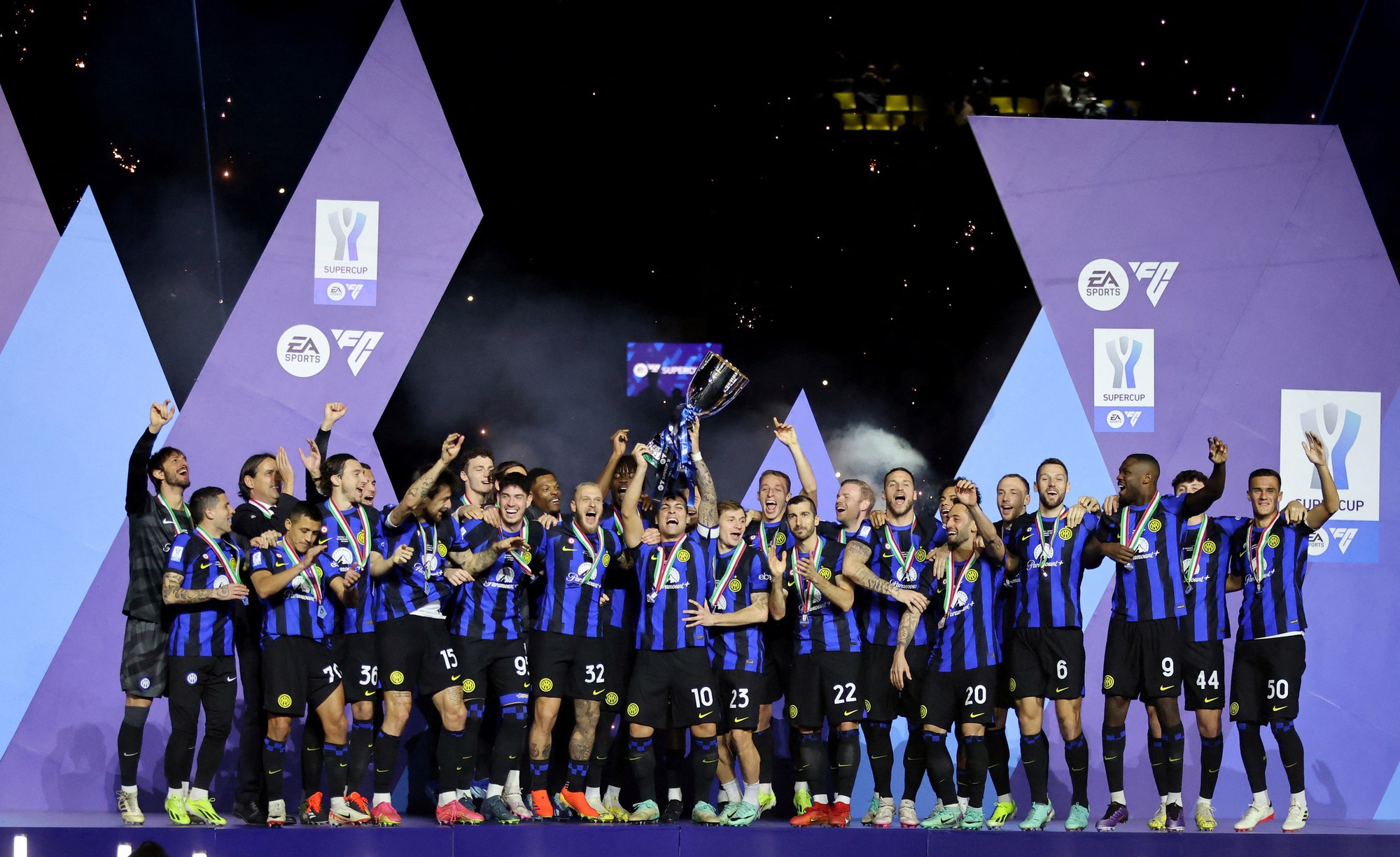 Inter Milan giành Siêu cúp Ý lần thứ 3 liên tiếp
