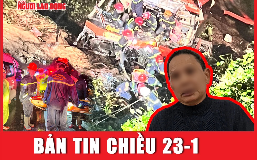 Bản tin chiều 23-1: Phút sinh tử khi xe khách lao xuống vực trên tuyến cao tốc La Sơn - Túy Loan