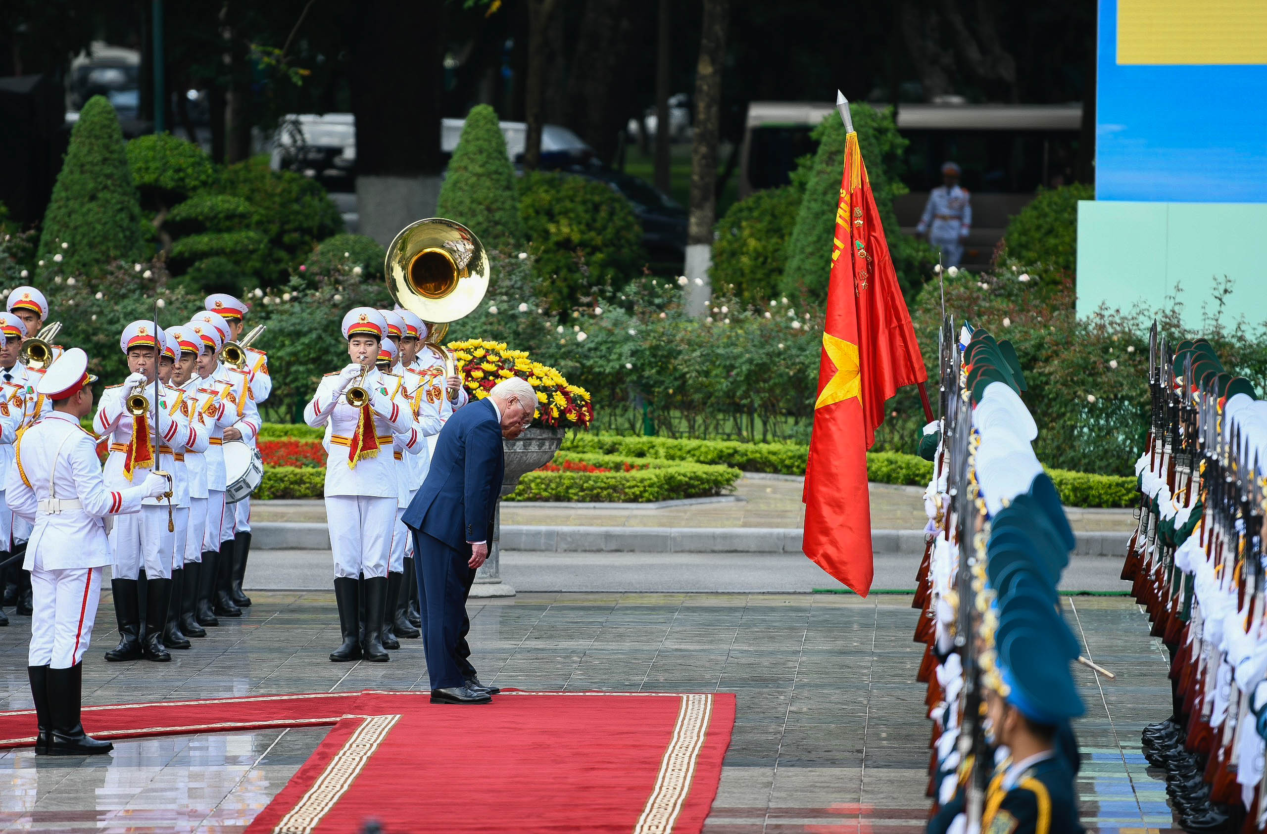 Chủ tịch nước Võ Văn Thưởng và Phu nhân đón Tổng thống Đức và Phu nhân- Ảnh 6.