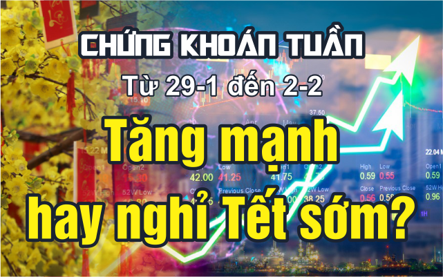 INFOGRAPHIC: Chứng khoán tuần tới (29-1 đến 2-2): Tăng mạnh hay nghỉ Tết sớm?