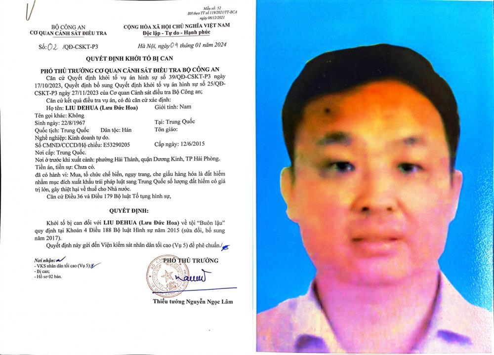 Khởi tố 8 bị can vụ &aacute;n khai th&aacute;c đất hiếm tại C&ocirc;ng ty cổ phần tập đo&agrave;n Th&aacute;i Dương- Ảnh 1.