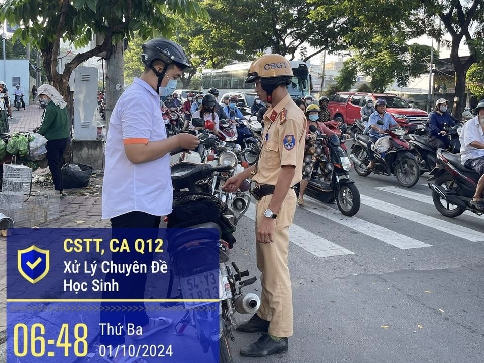 TP HCM: Tăng cường kiểm tra, xử lý học sinh vi phạm luật giao thông- Ảnh 1.