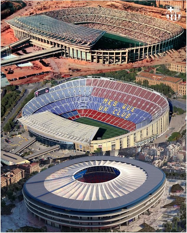Lộ diện h&igrave;nh ảnh tuyệt đẹp bộ mặt mới s&acirc;n Nou Camp 1,25 tỉ bảng- Ảnh 3.