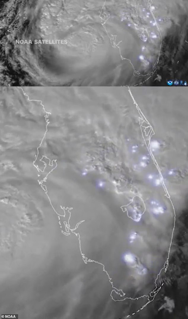Astonishing satellite images show just how much lightning was hitting Florida as Hurricane Milton pummeled the Sunshine State Wednesday night