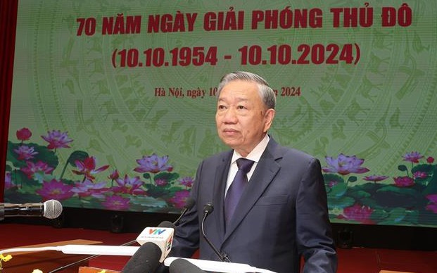 Tổng Bí thư, Chủ tịch nước Tô Lâm dự Lễ kỷ niệm 70 năm Giải phóng Thủ đô