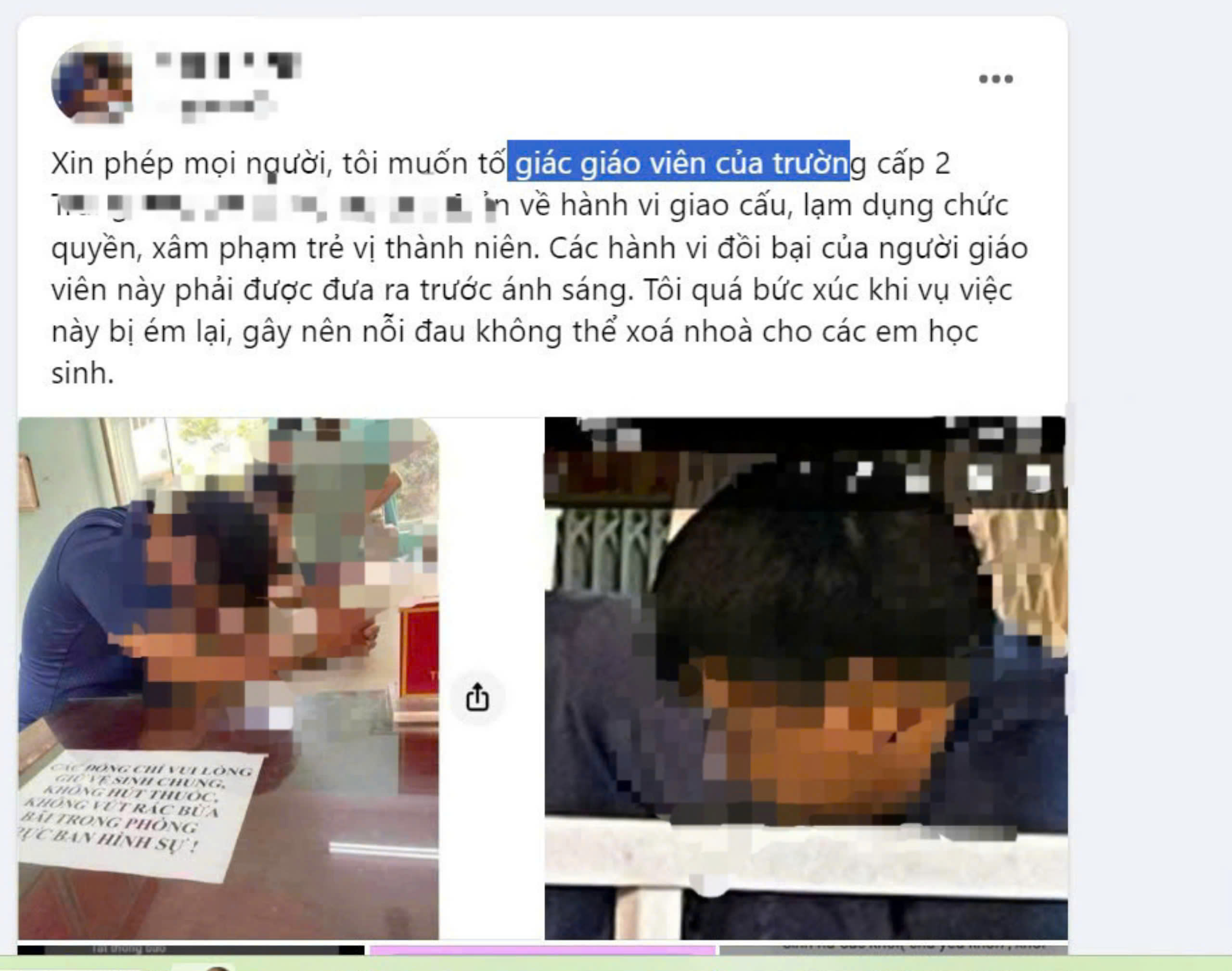 Tạm giữ h&igrave;nh sự thầy gi&aacute;o bị phụ huynh l&ecirc;n mạng tố x&acirc;m hại nữ sinh ở B&igrave;nh Dương- Ảnh 1.