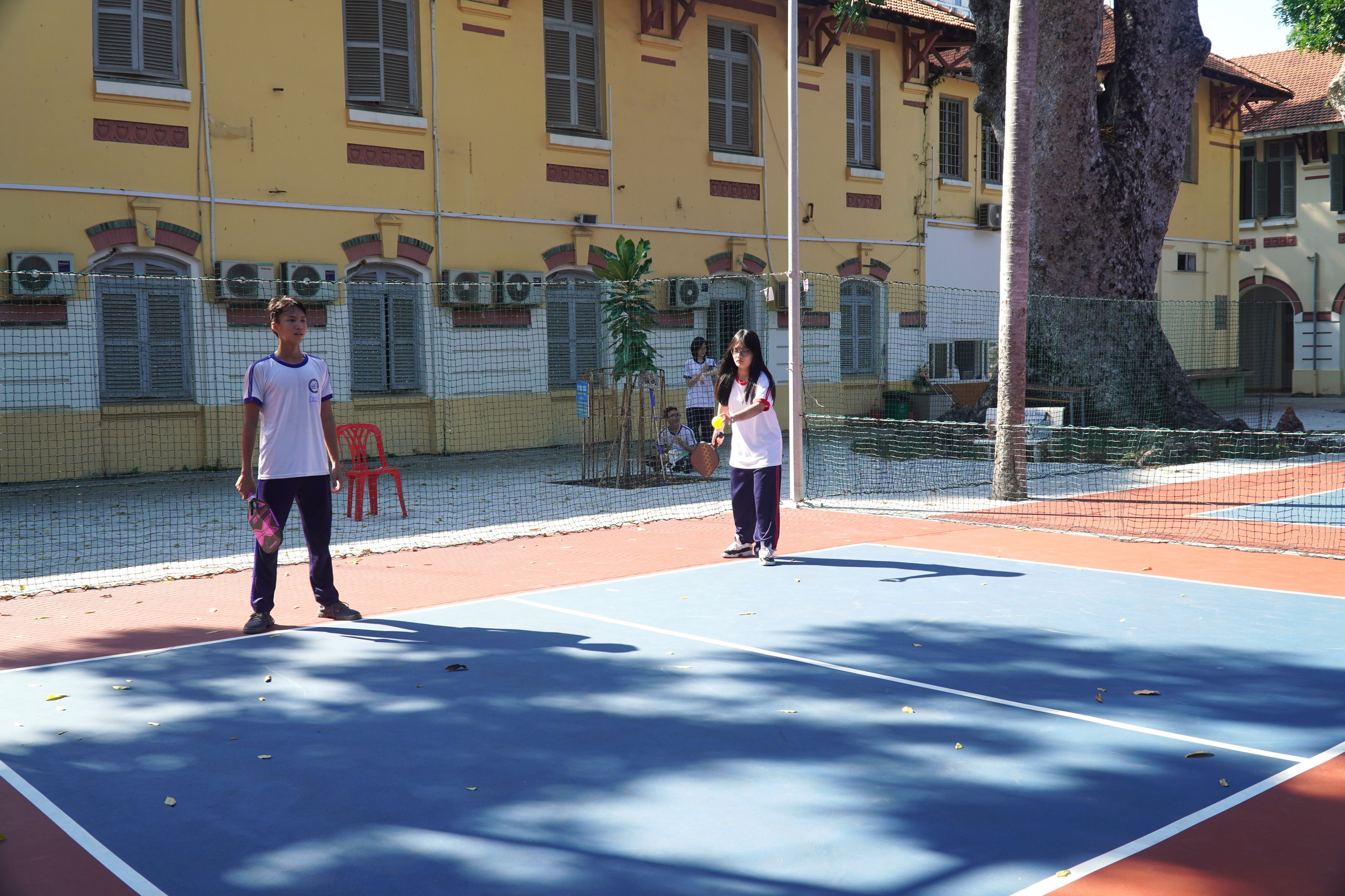 Học sinh TP HCM thích thú với môn thể thao hot trend pickleball- Ảnh 2.