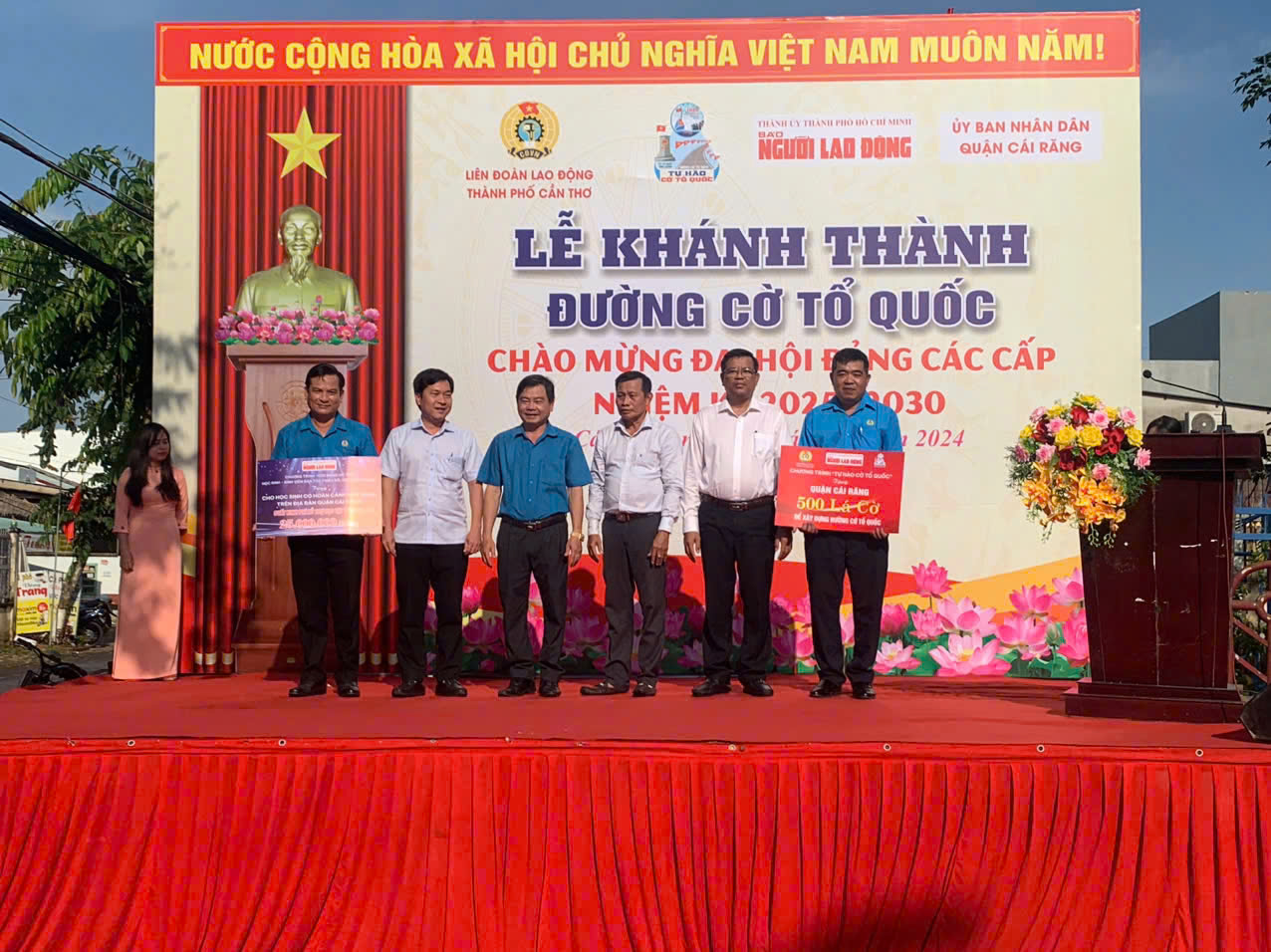 Kh&aacute;nh th&agrave;nh &ldquo;Đường cờ Tổ quốc&rdquo; tại quận C&aacute;i Răng, TP Cần Thơ- Ảnh 5.