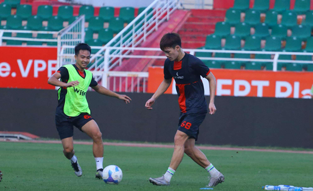 Khoác áo Ninh Bình FC, Nguyễn Hoàng Đức được đánh giá sẽ sớm trở lại đấu trường V-League vào mùa sau. Ảnh: CLB NINH BÌNH