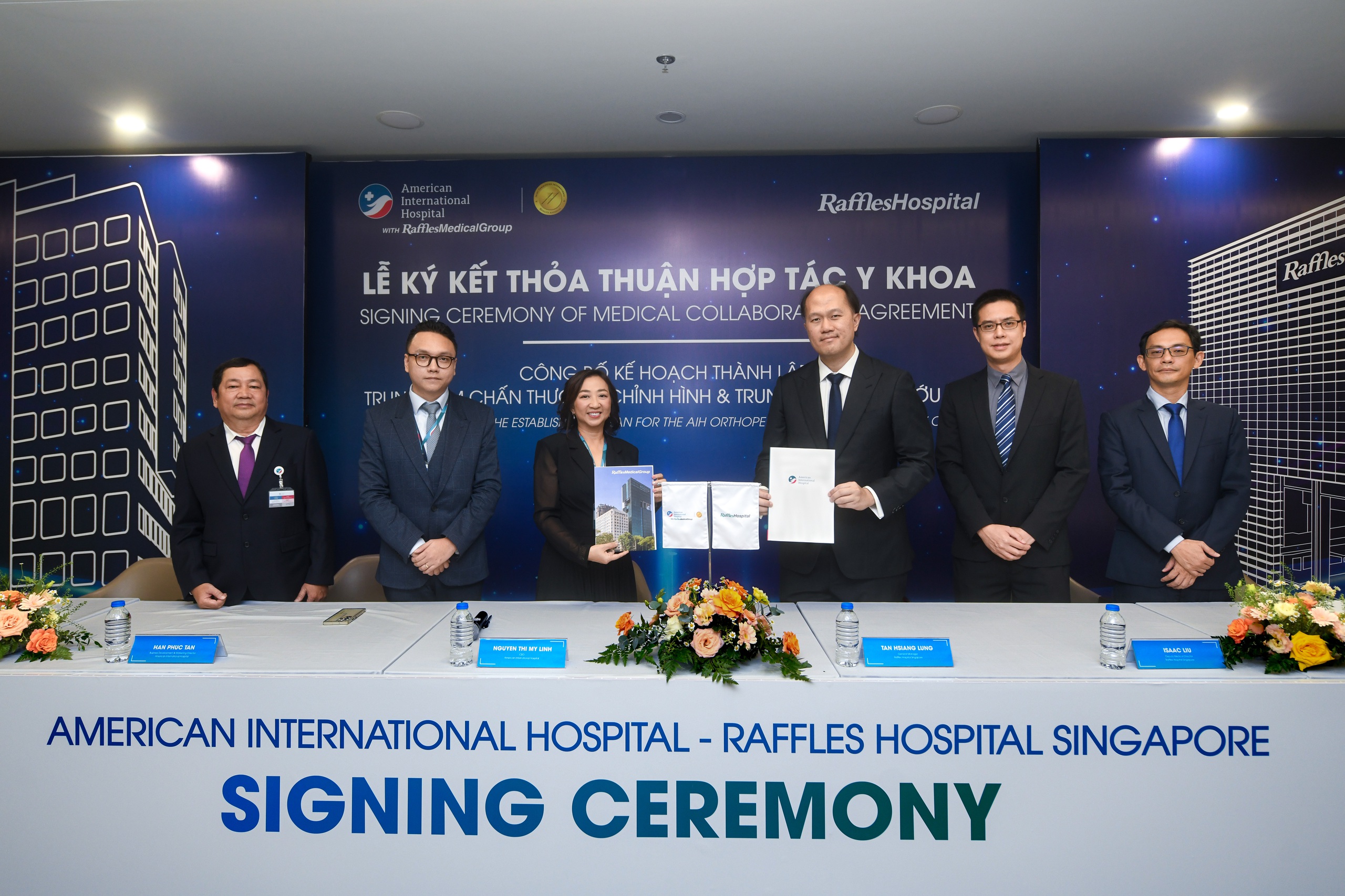 Bệnh viện AIH k&yacute; thỏa thuận hợp t&aacute;c Y khoa với Bệnh viện Raffles Singapore- Ảnh 1.