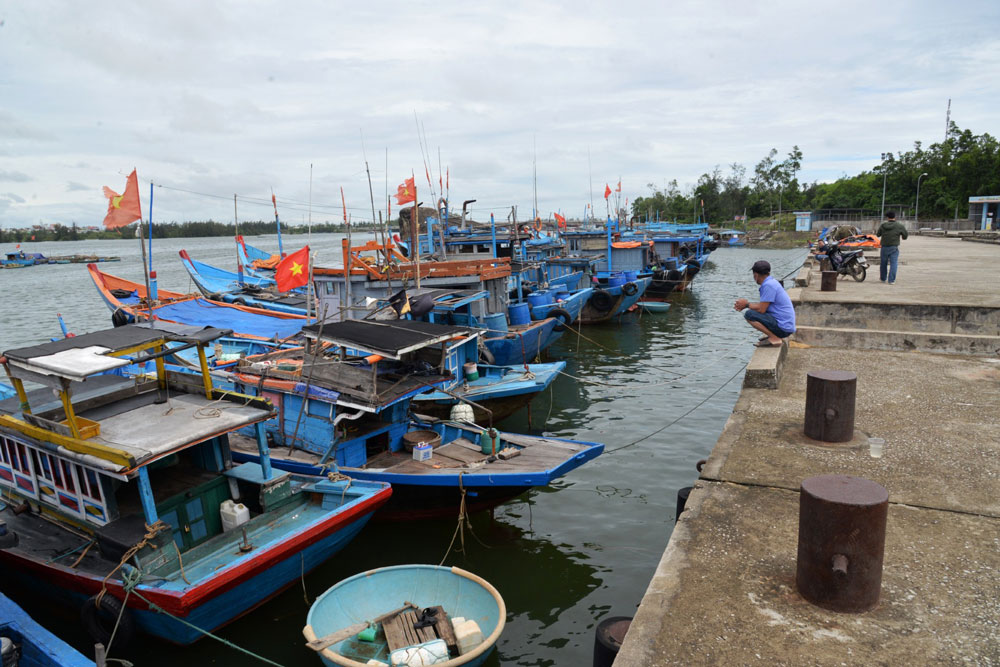 Cảng c&aacute; s&ocirc;ng Tr&agrave; Bồng được đầu tư 185 tỉ đồng nhưng chỉ c&oacute; t&agrave;u nhỏ, thuyền th&uacute;ng ngư d&acirc;n địa phương neo đậu. Ảnh: TỬ TRỰC