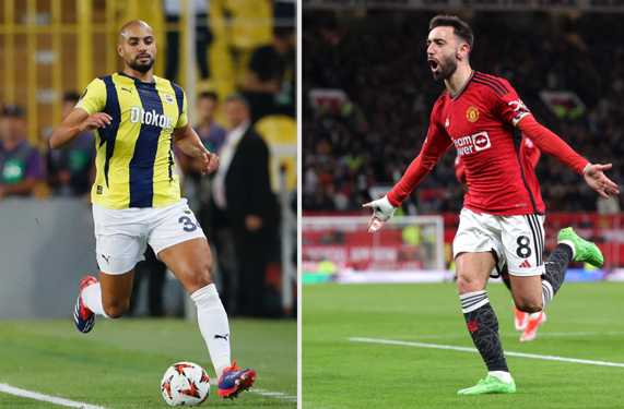 Sofyan Amrabat đối đầu đồng đội cũ Bruno Fernandes Ảnh: REUTERS