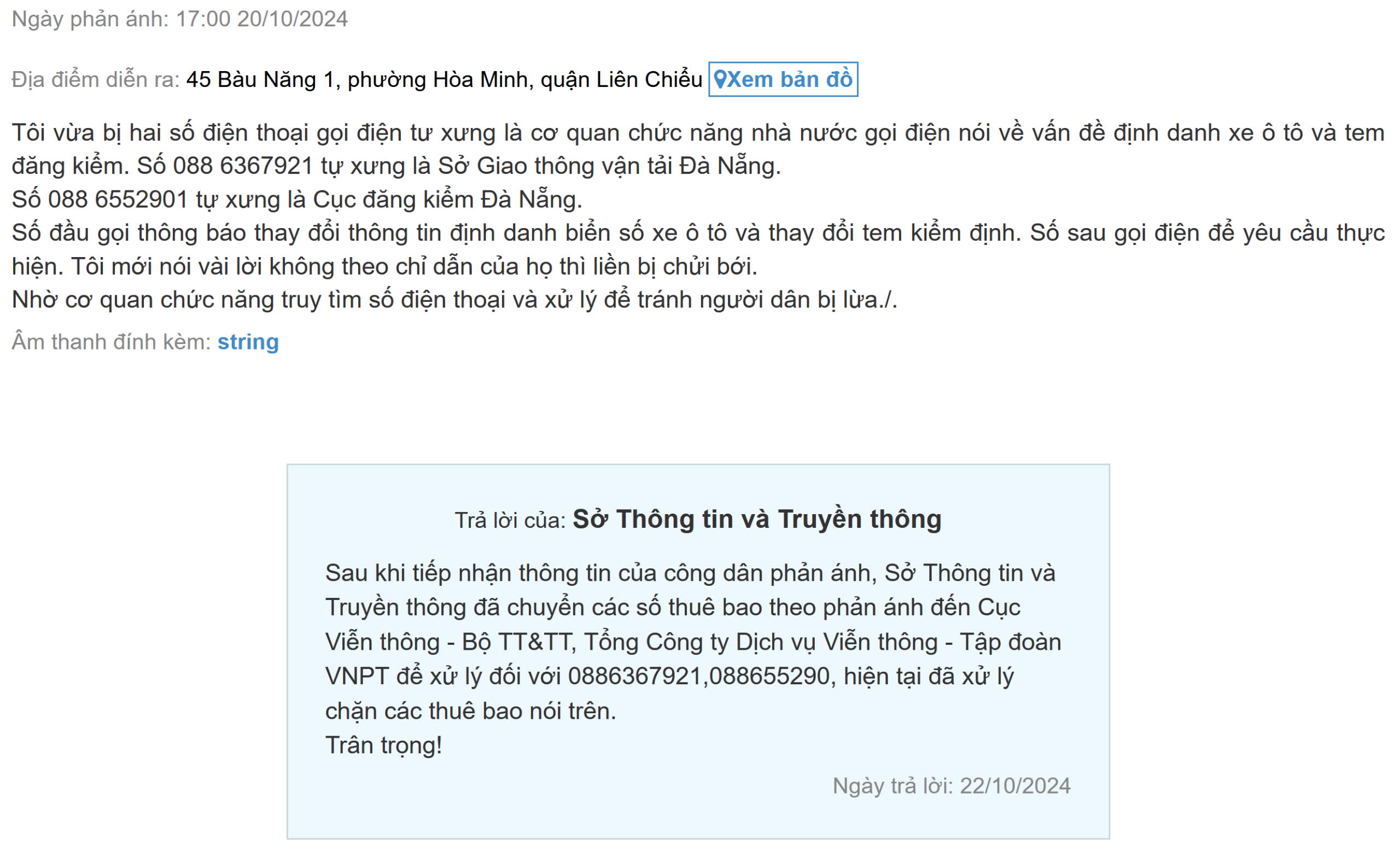 Sở GTVT Đ&agrave; Nẵng l&ecirc;n tiếng về việc bị kẻ gian giả mạo- Ảnh 1.