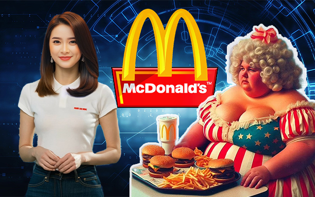 Phụ nữ Mỹ trong mắt AI: Béo phì, chỉ ăn McDonald’s